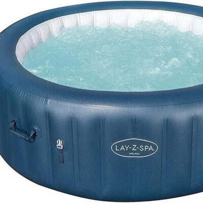 Lay-Z-Spa 60029 Milan Airjet Plus Inflatable Hot Tub, 6 Person